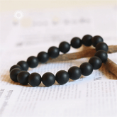 Bracelet en Onyx Noir Mat